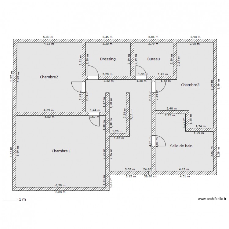 Plan maison 1er étage. Plan de 0 pièce et 0 m2