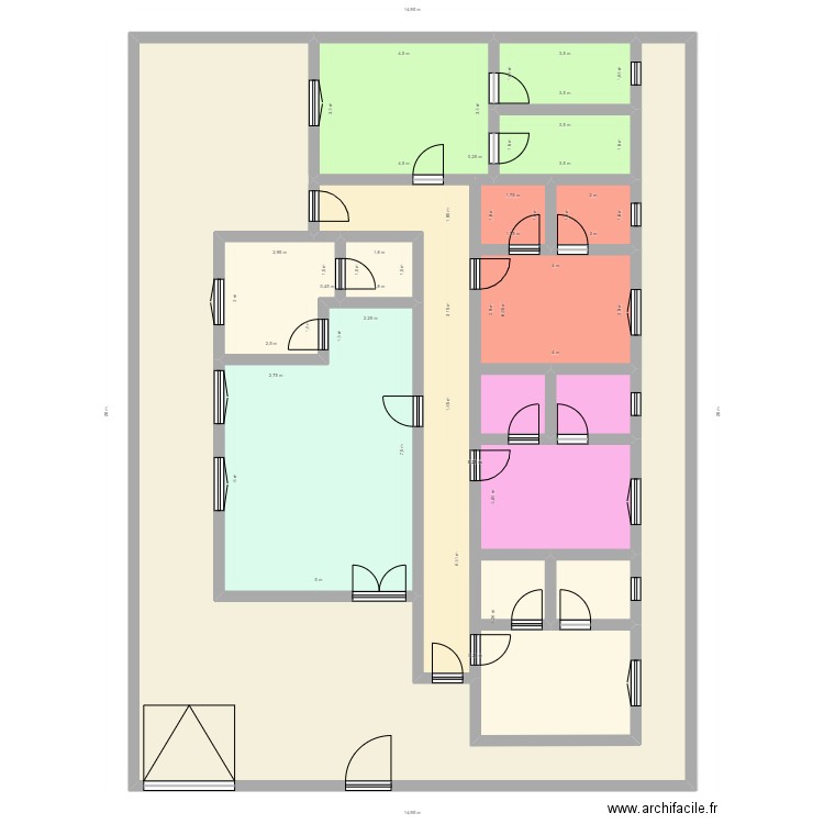 IBRAHIM 3. Plan de 34 pièces et 503 m2