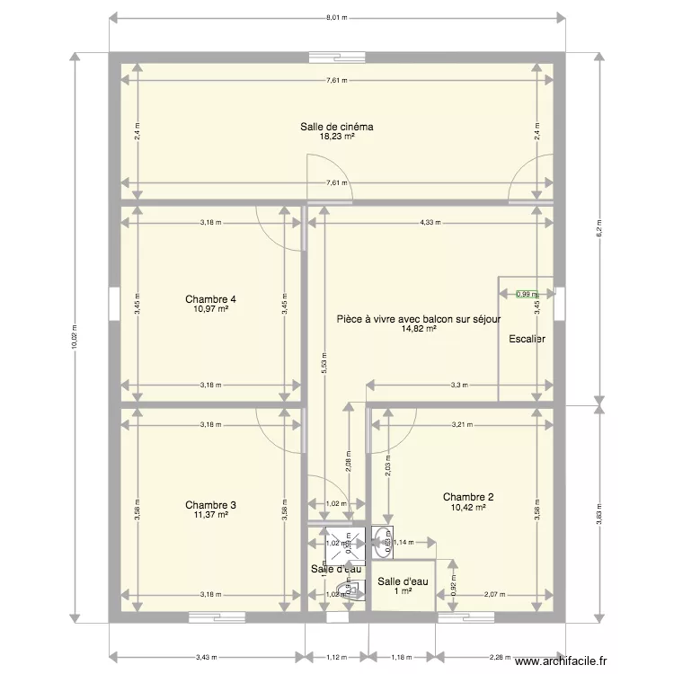 Plan Maison DUTEAU 3 10x8m. Plan de Plan Maison DUTEAU 3 10x8m. Plan de