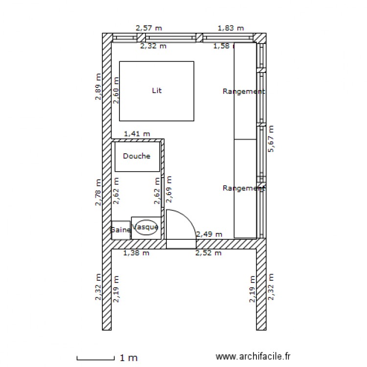 Renault SDB ferme. Plan de 0 pièce et 0 m2