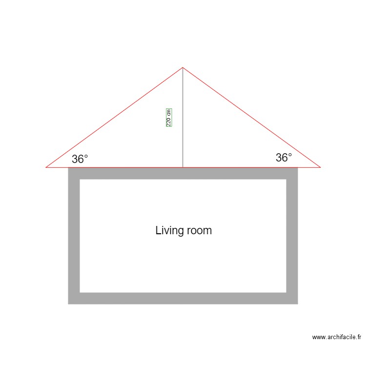 living roof slope. Plan de 0 pièce et 0 m2