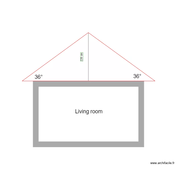 living roof slope. Plan de 