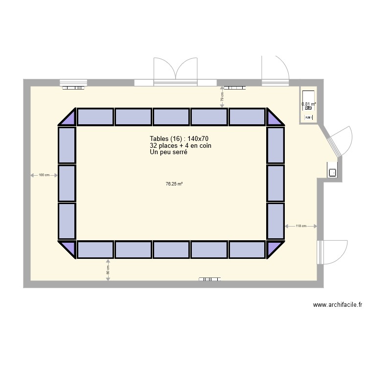 Salle de réunion siège meublée 18 avril 2018. Plan de 0 pièce et 0 m2