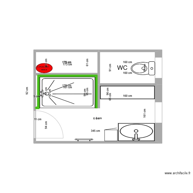 Louis Joseph - Projet V2. Plan de 3 pièces et 8 m2