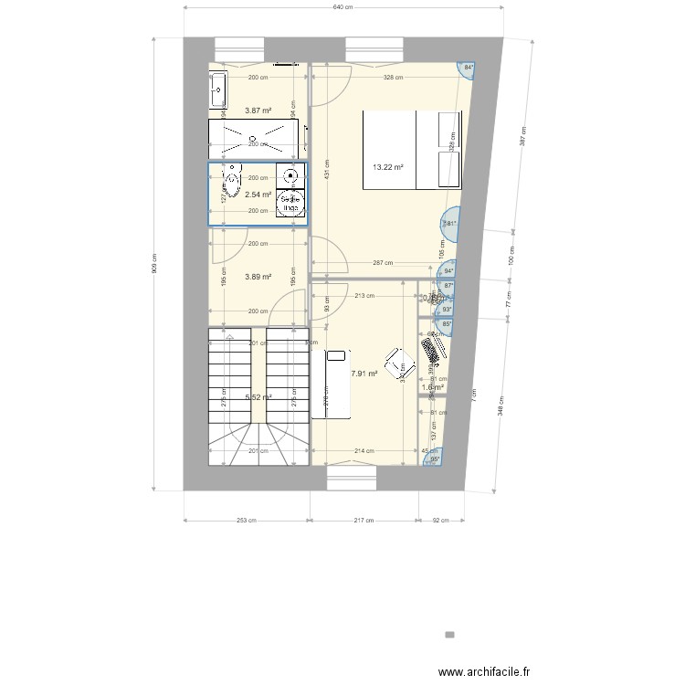 GUILLON VERNE  1er ETAGE PROJET. Plan de 0 pièce et 0 m2