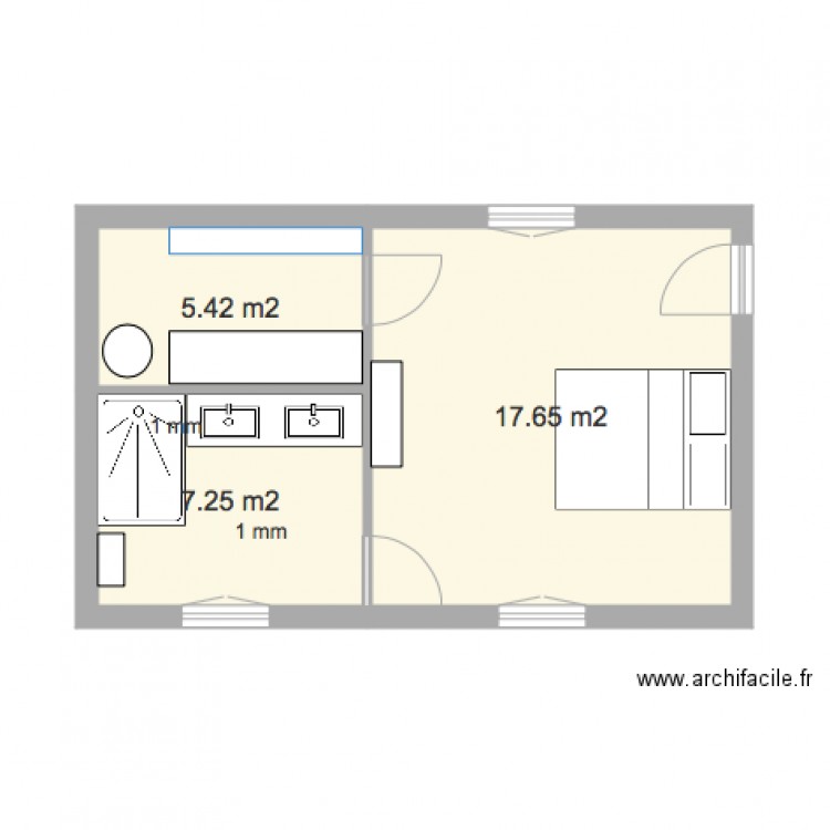 Suite parentale 1er Bastide. Plan de 0 pièce et 0 m2