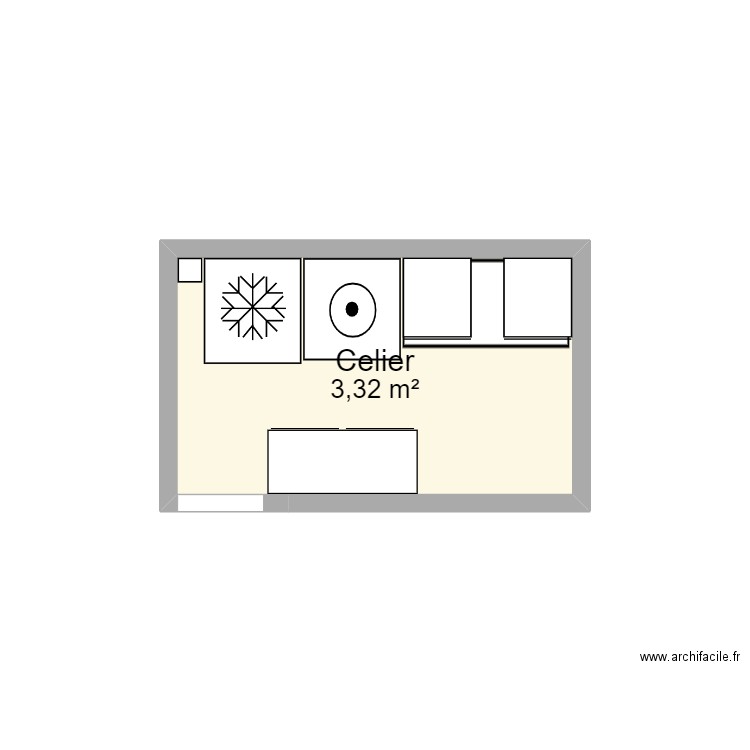 Cellier. Plan de 0 pièce et 0 m2