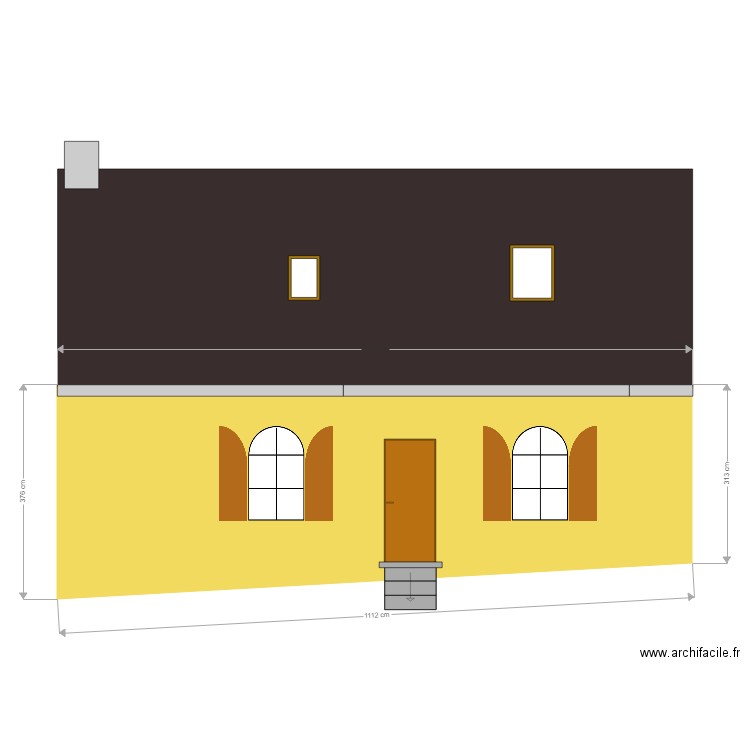 FACADE MAISON 2. Plan de 0 pièce et 0 m2