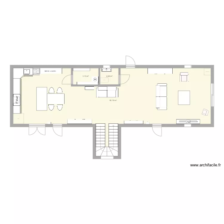 Maison Ploudaniel. Plan de 