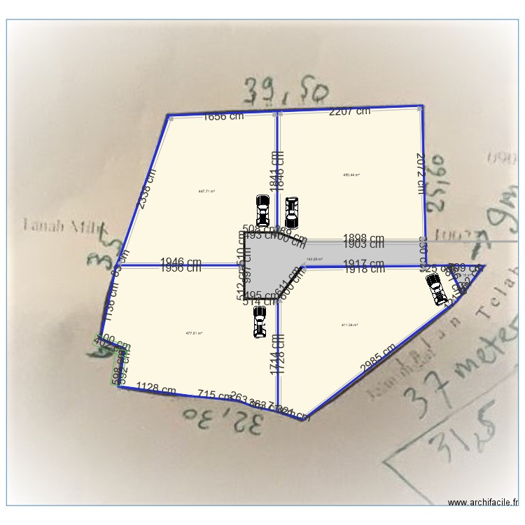 Terrain Bali division parcelles . Plan de 0 pièce et 0 m2