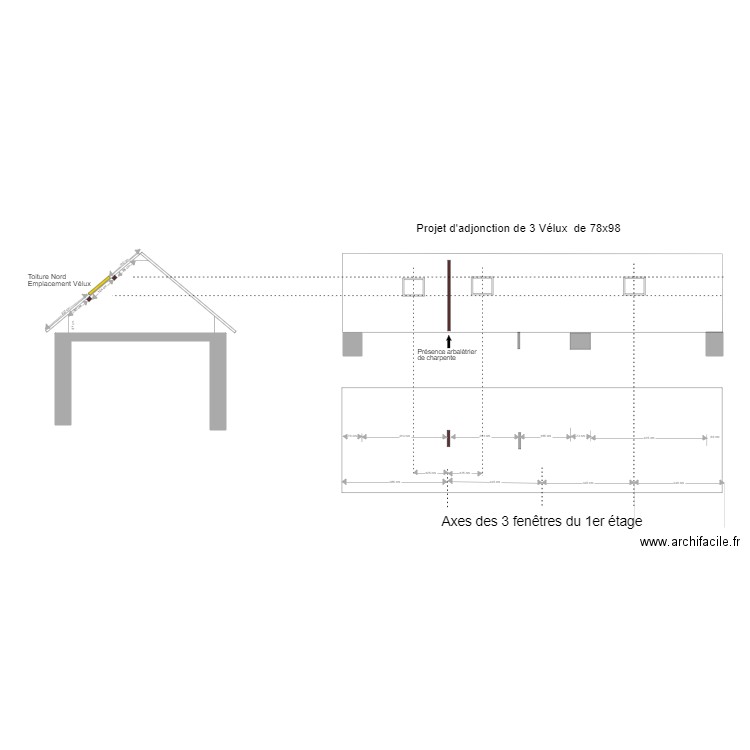 Presbytère de Perthes Adjonction Vélux. Plan de 0 pièce et 0 m2