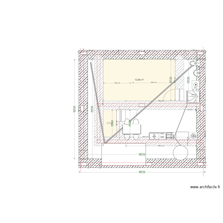 cotations sous sol annexe. Plan de 0 pièce et 0 m2