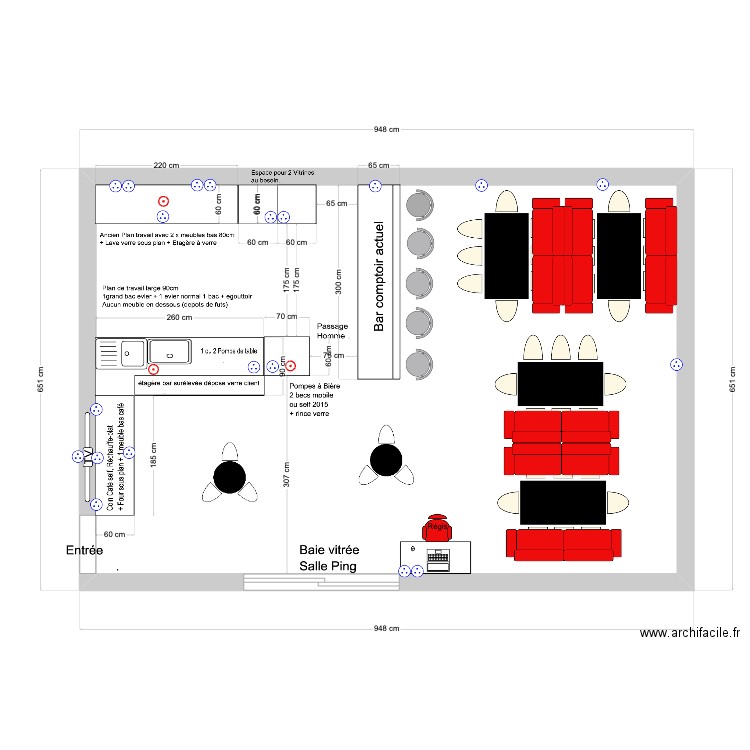 Club House 2. Plan de 1 pièce et 54 m2