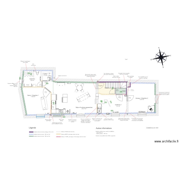 Etage principal definitif. Plan de 0 pièce et 0 m2