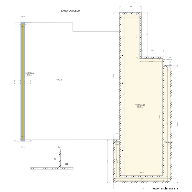 BAR A COULEUR. Plan de 0 pièce et 0 m2