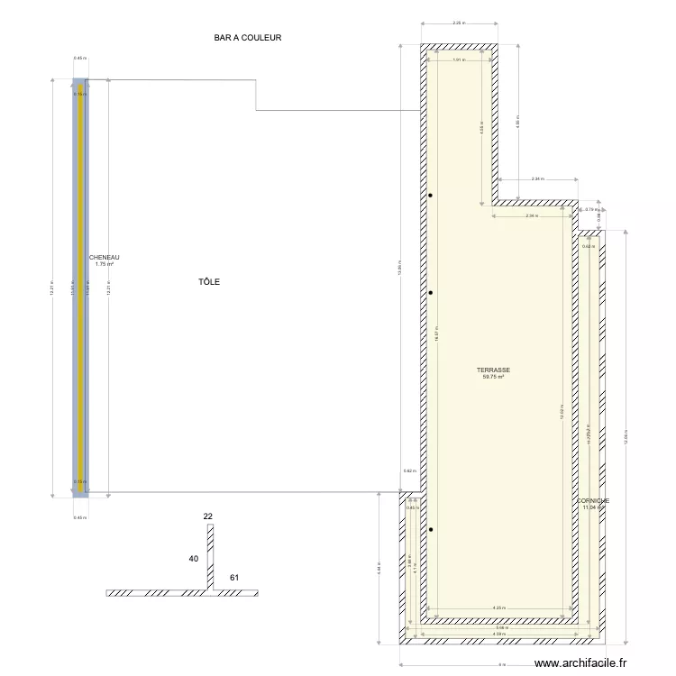 BAR A COULEUR. Plan de BAR A COULEUR. Plan de