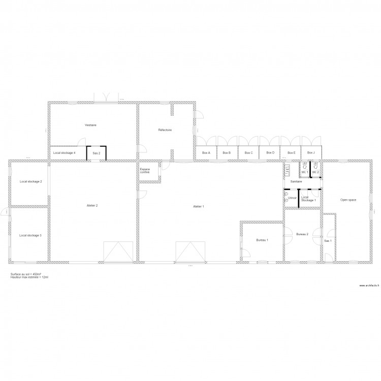 Plan B1. Plan de 0 pièce et 0 m2