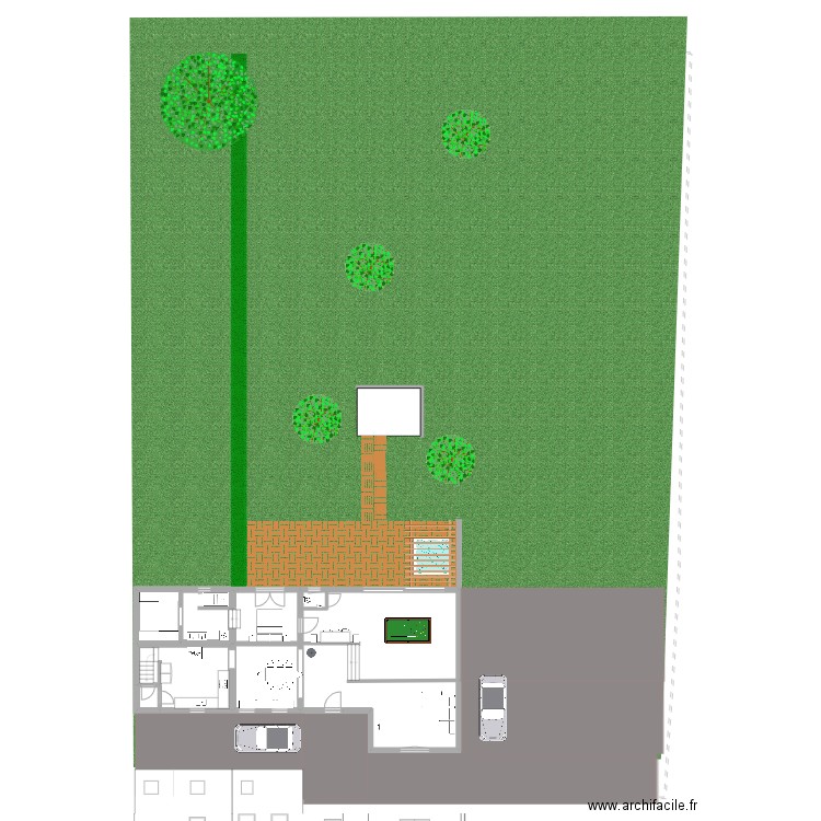 Maison Nath Salon garage sans buanderie. Plan de 12 pièces et 203 m2