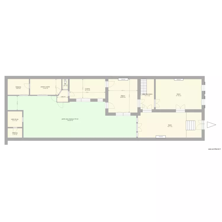 Maison . Plan de 