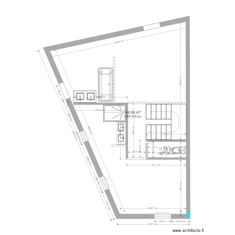 Gite Etage 1. Plan de 0 pièce et 0 m2