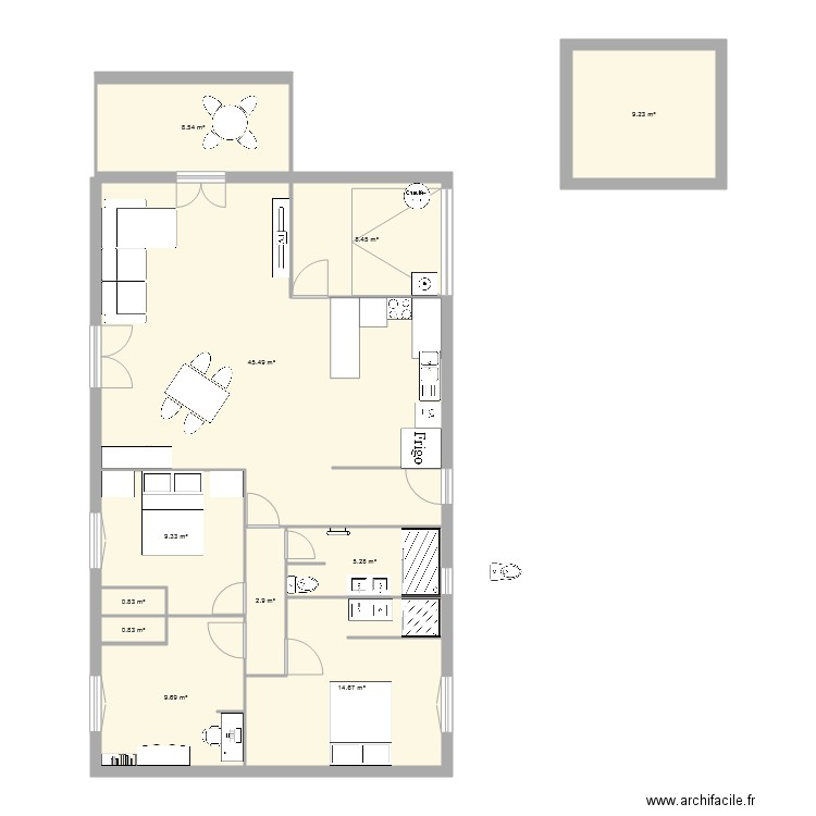 Maison Marcilly V2. Plan de 0 pièce et 0 m2