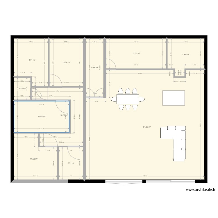 Etage Chalet. Plan de 0 pièce et 0 m2