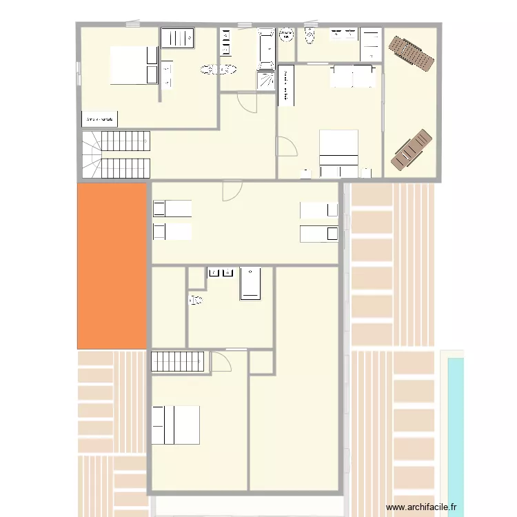 plans d&eacute;finitifs brognon &eacute;tage et rdc. Plan de 
