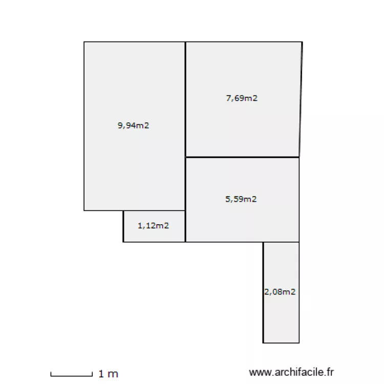 etage atypique. Plan de 