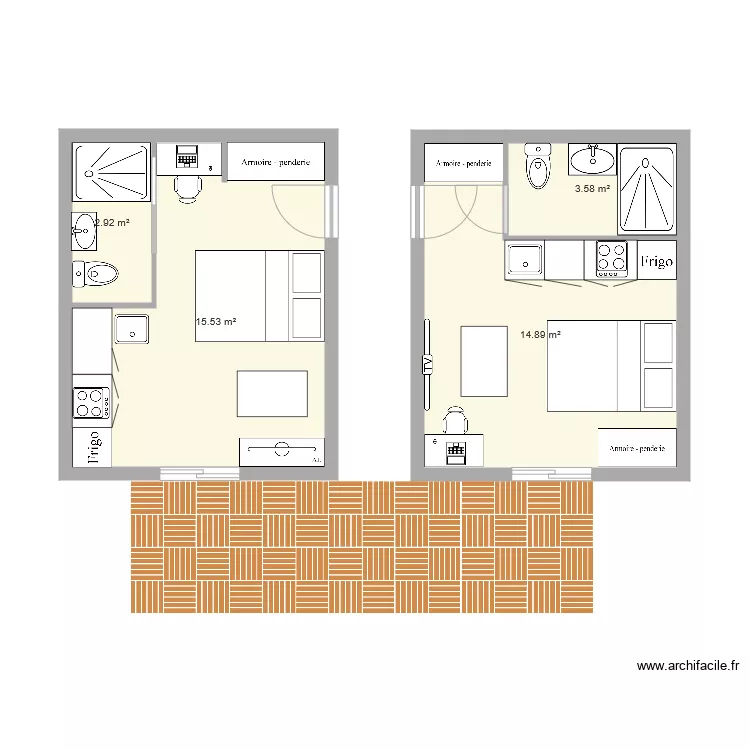 20m2. Plan de 