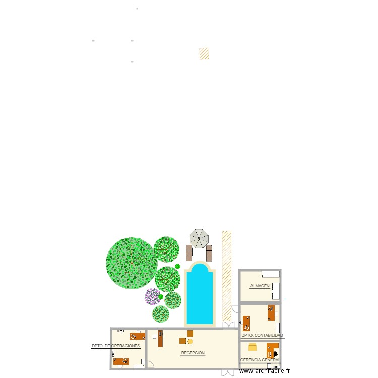 HOTEL LA CEUBA. Plan de 5 pièces et 114 m2
