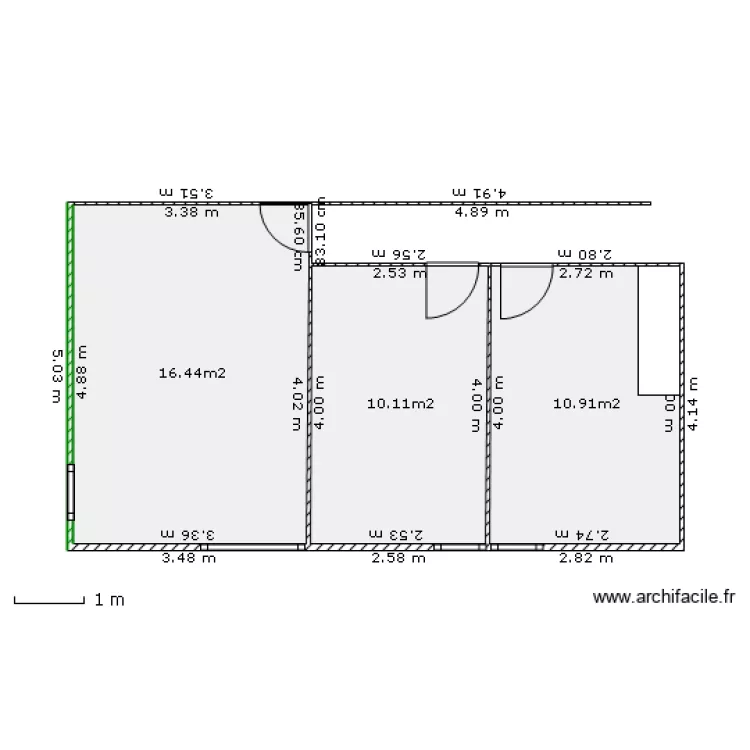 Chambre 2 et 3. Plan de Chambre 2 et 3. Plan de
