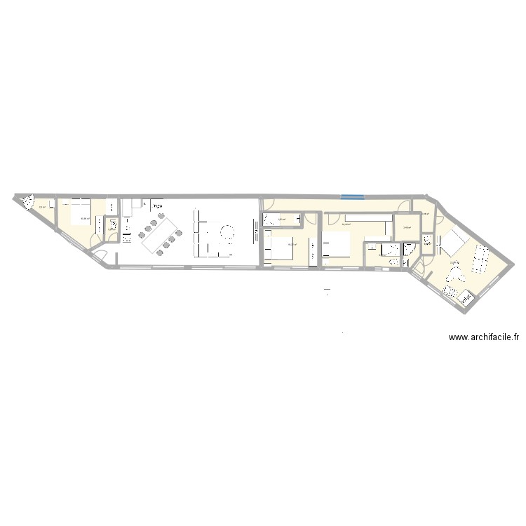  Plan  Domi avec future studio. Plan de 0 pièce et 0 m2