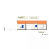 Fa&ccedil;ade Sud partie existante