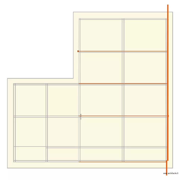 New hangar extension frame. Plan de 