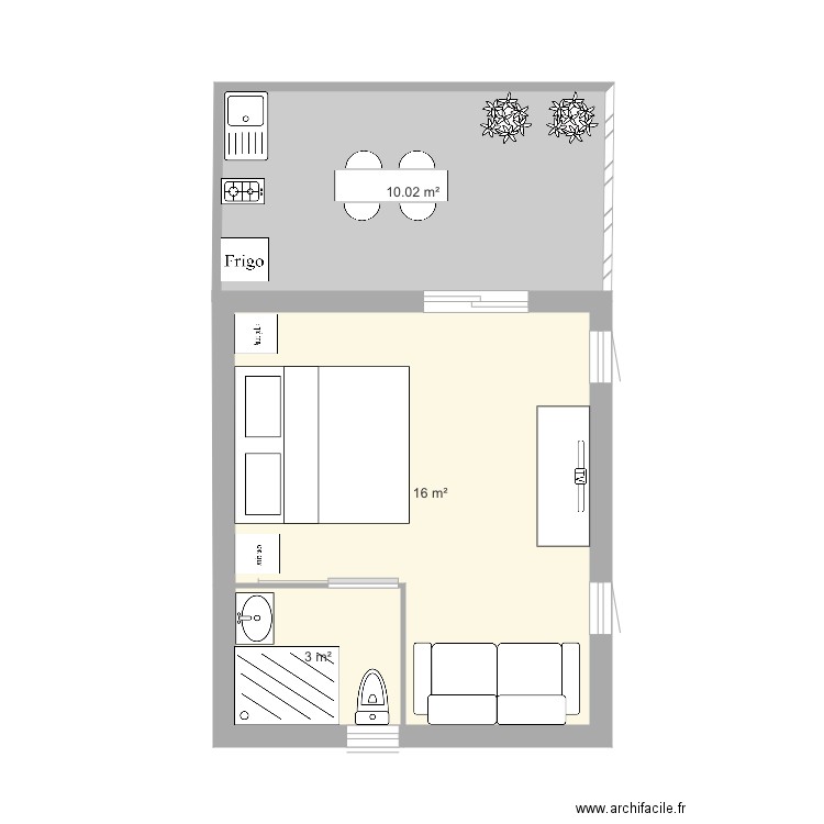 Gîte 1. Plan de 0 pièce et 0 m2