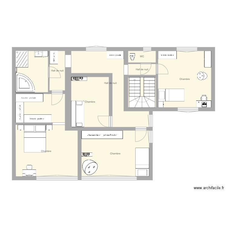 Etage test meubles. Plan de 0 pièce et 0 m2