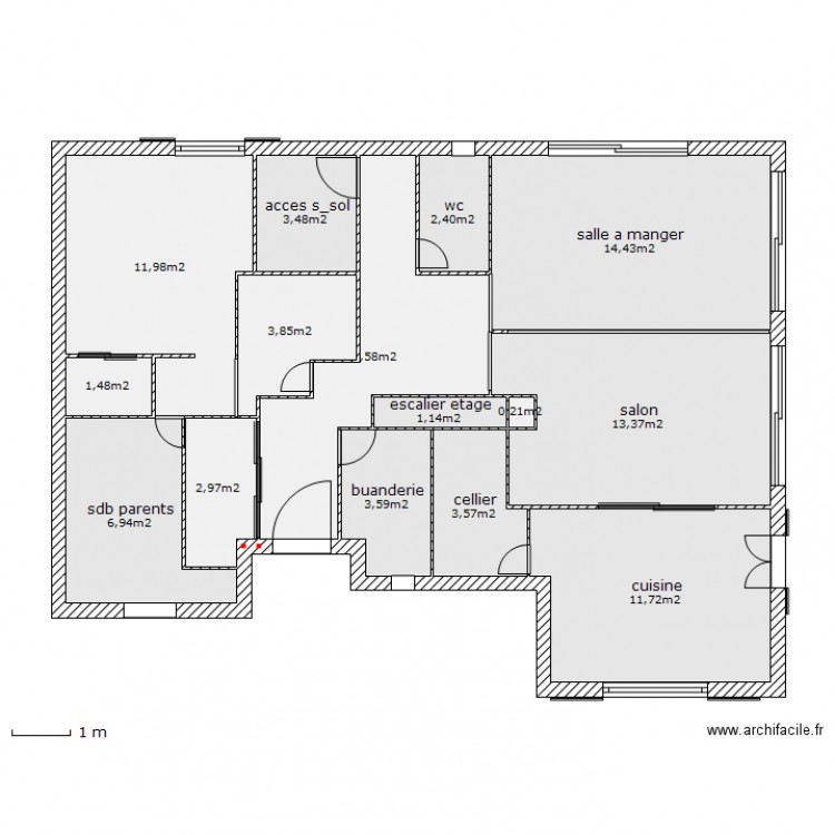 rez de chaussé. Plan de 0 pièce et 0 m2