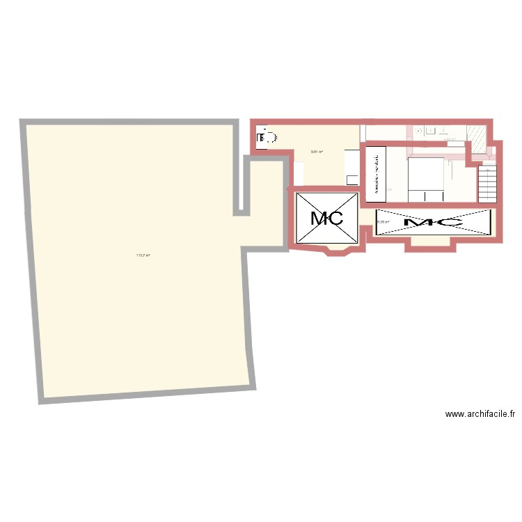 Grange entiere et Maison Etage 2. Plan de 0 pièce et 0 m2