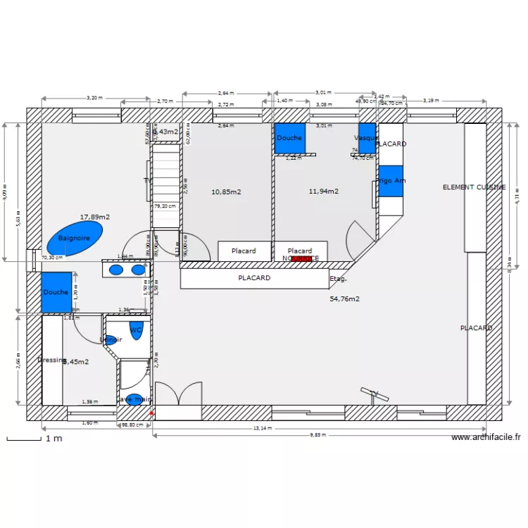 Etude Plancher Chauffant. Plan de 