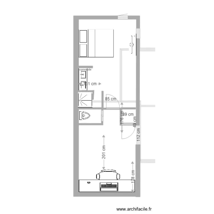 Chambre REDUITE. Plan de Chambre REDUITE. Plan de