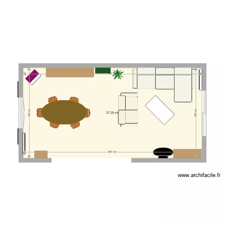 Salon séjour Kanfen style 2018 méridienne. Plan de Salon séjour Kanfen style 2018 méridienne. Plan de