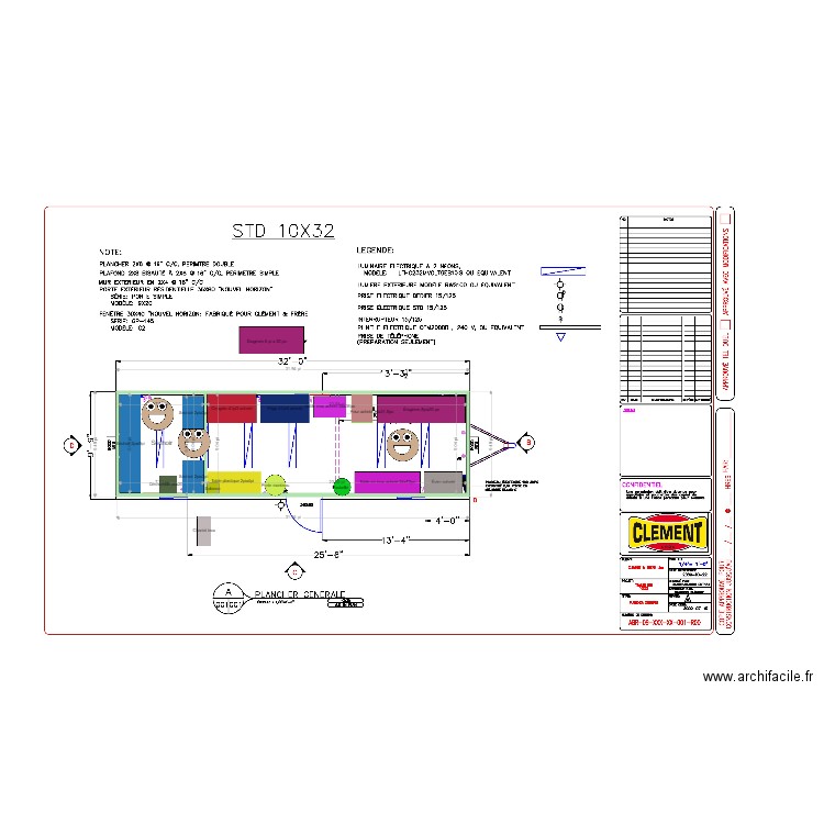 10x32 par Samuel v2 Clément. Plan de 0 pièce et 0 m2