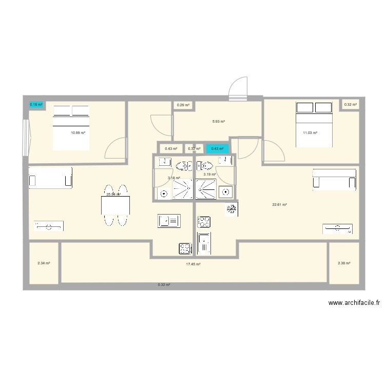 515 x2. Plan de 0 pièce et 0 m2