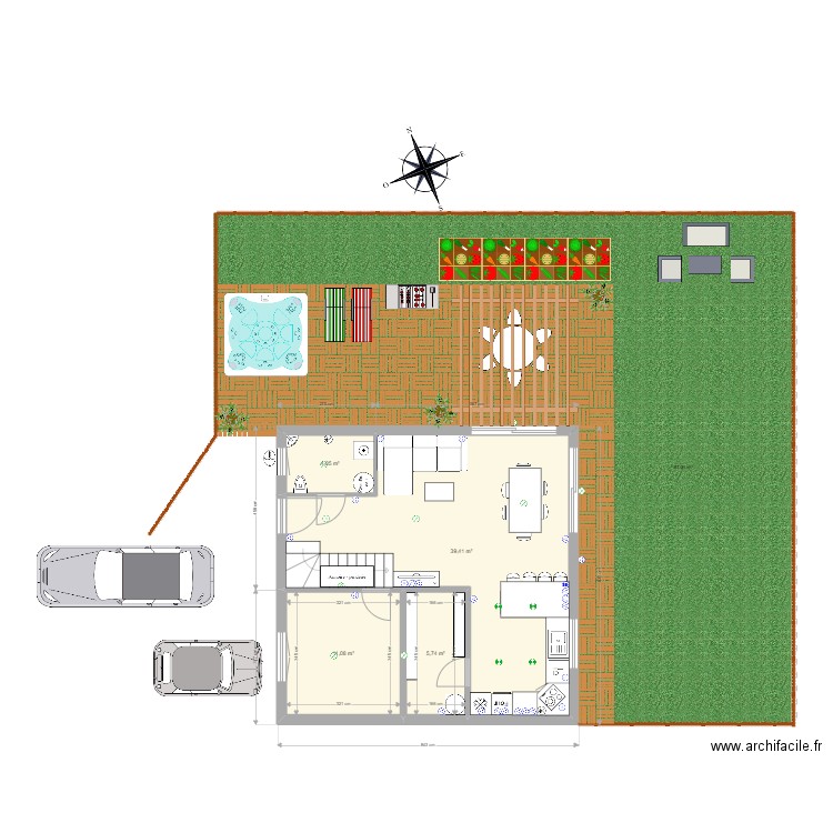 versonnex. Plan de 10 pièces et 120 m2