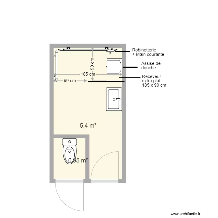 Bannet SDB projet. Plan de 