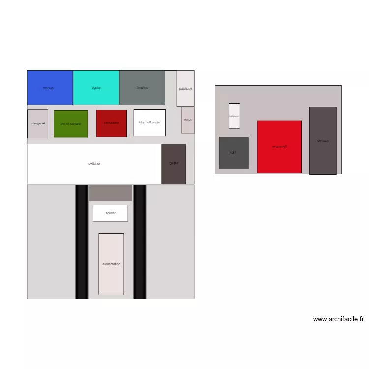 p&ecirc;dalboard. Plan de 