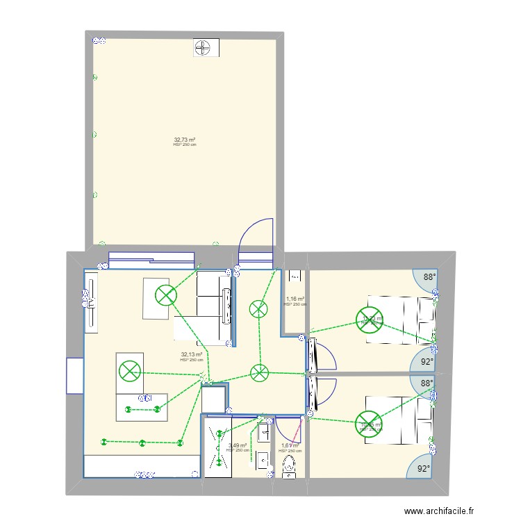 Fabrègues T3. Plan de 0 pièce et 0 m2