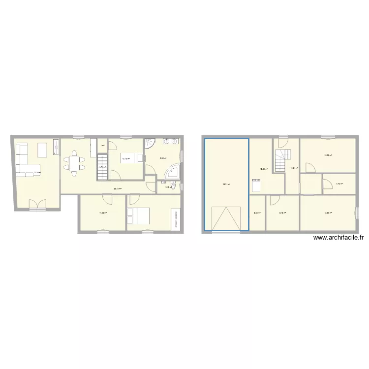 maison longues. Plan de 