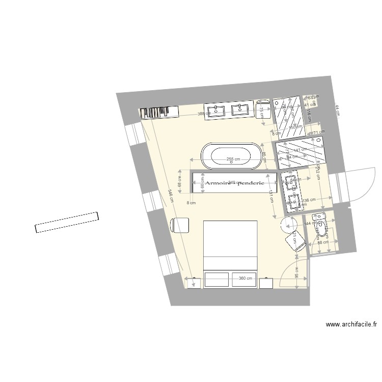 Notre Chambre  sdb 3. Plan de 0 pièce et 0 m2