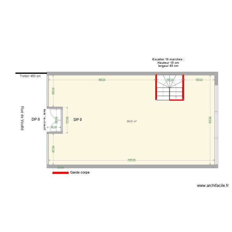 KUPALA RDC avant travaux. Plan de 0 pièce et 0 m2